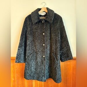 Vintage B Forman Luxurious Black Faux Fur Coat
